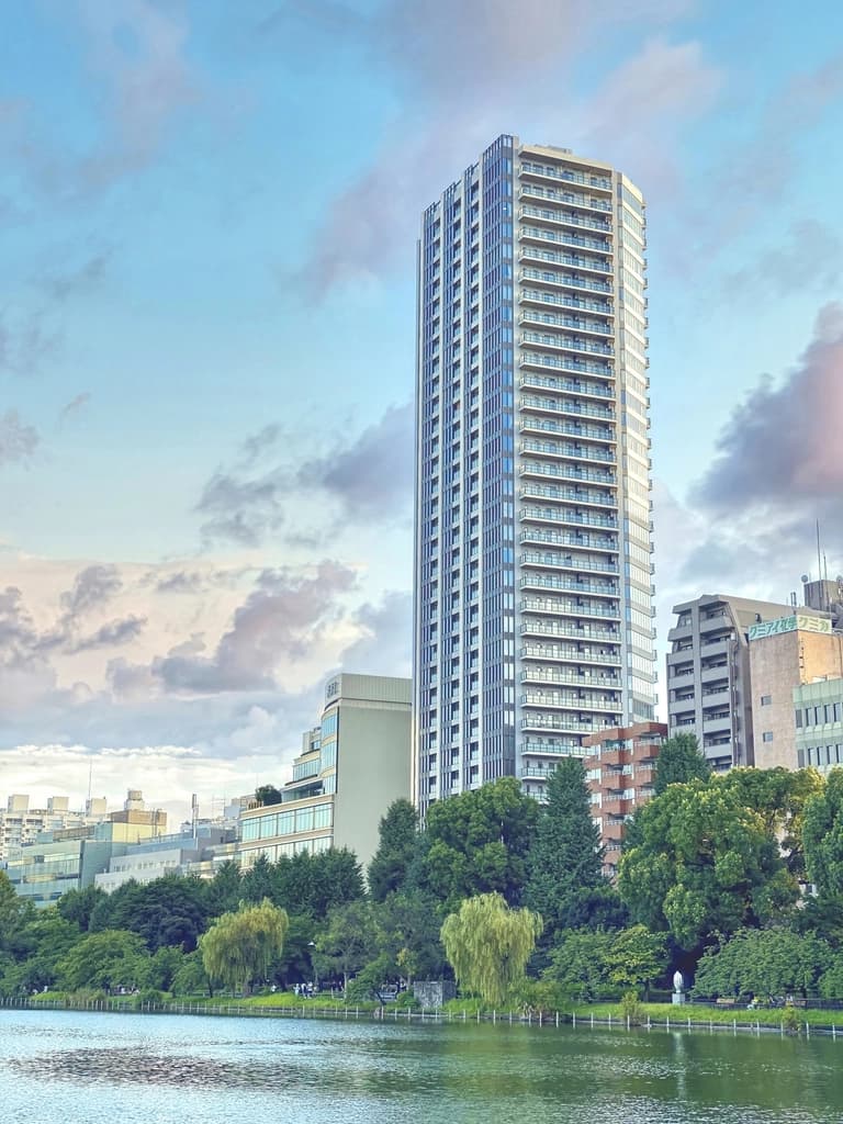 A residential apartment building in Tokyo — real estate crowdfunding operators are licensed under futokuho